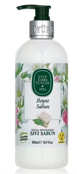 Eyüp Sabri Tuncer Doğal Zeytinyağlı Sıvı Sabun Beyaz Sabun 500 ml ürün görseli 1