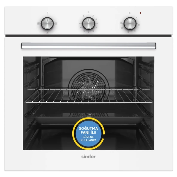 Simfer 8202 0+3 Fonksiyon Mekanik Beyaz, Power Turbo Ankastre Fırın ürün görseli 1