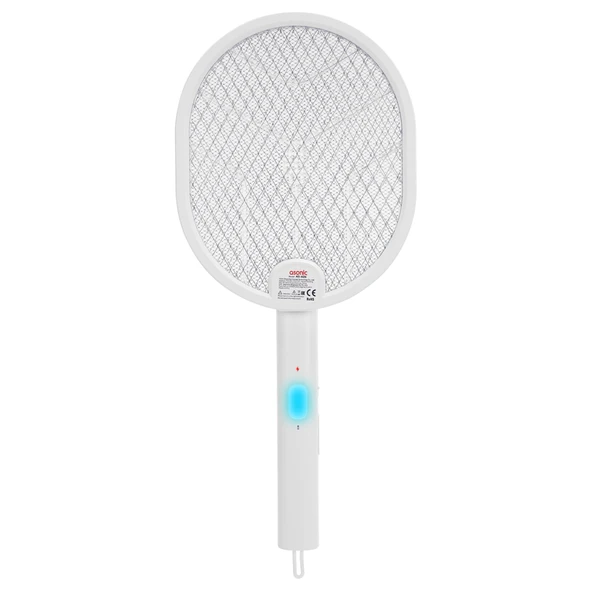 Asonic As-A26, Beyaz, 3000V, Raket Tipi, Uv Mor Işıklı, 1200Mah, Bataryalı, Şarj Edilebilir, Katlanabilir, Sinek Öldürücü ürün görseli 1