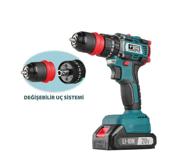 Cat Power 1350 Akülü Vidalama Makinesi 20 V 2,0 Ah ürün görseli 1