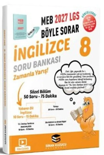 2027 8. Sınıf İngilizce Soru Bankası Sinan Kuzucu ürün görseli 1