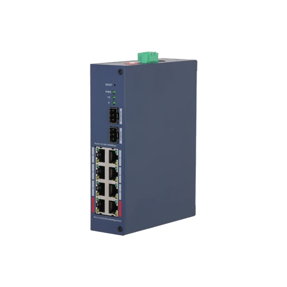 Dahua Chs4210-8Gt-110, 8 Port, Gigabit, Poe 110W, 2 Port Uplink, 2 Port Sfp, Cloud Yönetilebilir, Switch ürün görseli 1