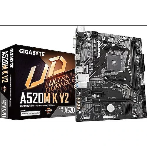 Gigabyte A520M-K V2 Ddr4 5100(Oc) Vga Hdmi Am4 Pci-E Gen3 M.2 Usb 3.2 (3000-4000-5000) Serisi ürün görseli 1