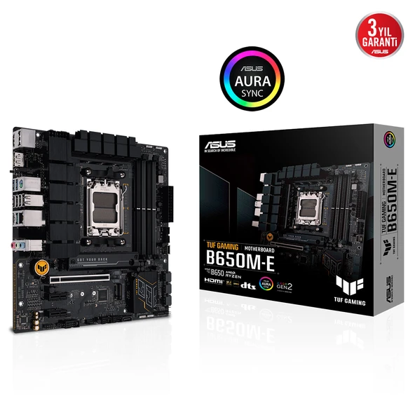 Tuf B650M-E, 4Xddr5, 2X M.2, Hdmi, 2Xdp, Type-C, Am5 Soket Anakart ürün görseli 1