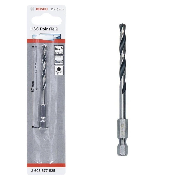 Point Teq Altıgen Şaftlı Hss Matkap Ucu 4,5 Mm ürün görseli 1