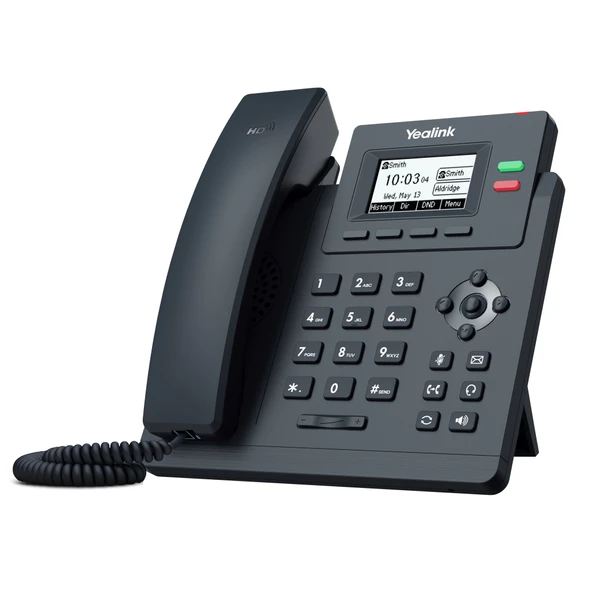 Yealink Sip-T31P, Masaüstü, Kablolu Ip Telefon, Siyah, 2.3&Amp;Quot; Siyah Beyaz Ekran, 2Xmegabit Ethernet Portu, Poe Destekli ürün görseli 1