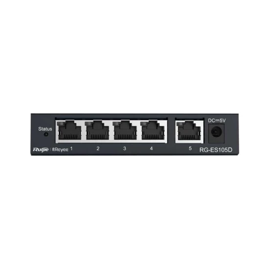 Ruijie Reyee 5 Port Rg-Es105D 10/100 Yönetilemez Çelik Kasa Switch ürün görseli 1