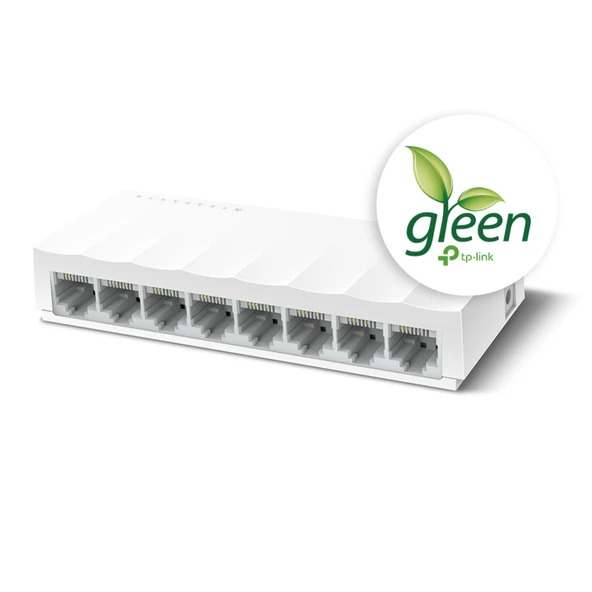 Tp-Link Ls1008, Green Tech, 8 Port, Megabit, Yönetilemez, Masaüstü Switch ürün görseli 1