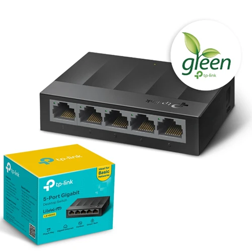 Tp-Link Litewave 5 Port Ls1005G 10/100/1000 Gigabit Plastik Kasa Switch ürün görseli 1