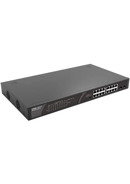 Ruijie Reyee 16 Port Rs-Es118Gs-P 10/100/1000 2X Port Combo Gigabit Sfp Poe Switch (247W) Çelik Kasa Rack Mount ürün görseli 1