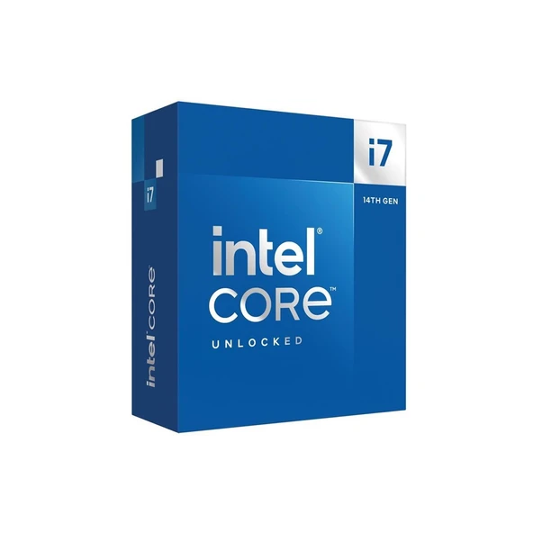 Intel I7-14700K 20 Core, 3.40Ghz, 33Mb, 253W, Lga1700, 14.Nesil, Box, (Dahili Grafik Var, Fan Yok) ürün görseli 1