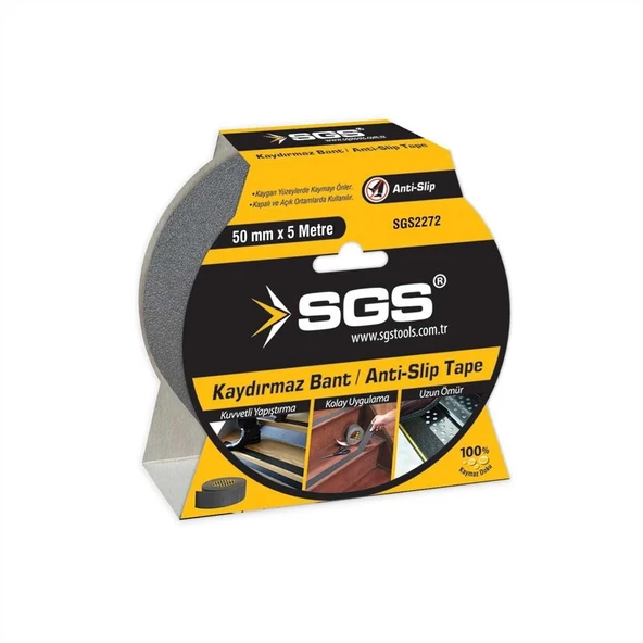 Sgs 2272 Siyah Kaydırmaz Bant 50 Mm 5 Metre ürün görseli 1
