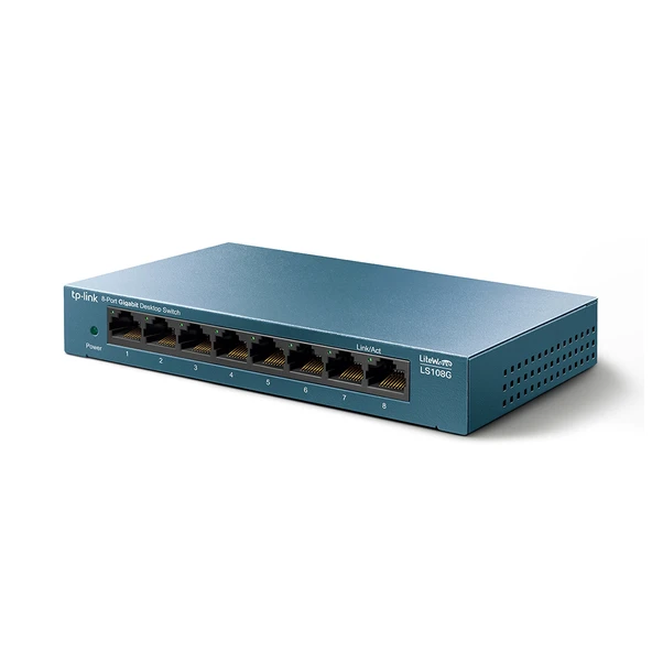 Tp-Link Ls108G, Green Tech, 8 Port Gigabit, Yönetilemez, Masaüstü Switch ürün görseli 1