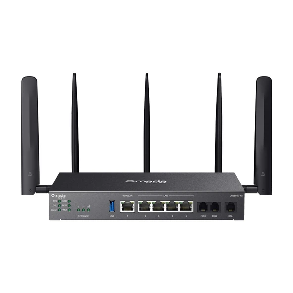 Omada Dr3650V-4G, Wi-Fi 6, Ax3000, Dual Band, Gigabit, Masaüstü Load Balance Vpn Gateway ürün görseli 1