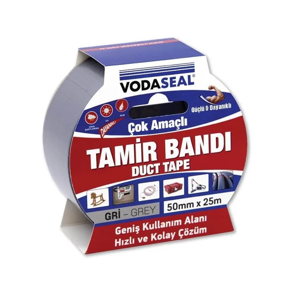 Vodaseal Duct Tape Tamir Bandı 50 Mm 25 Metre Gri ürün görseli 1