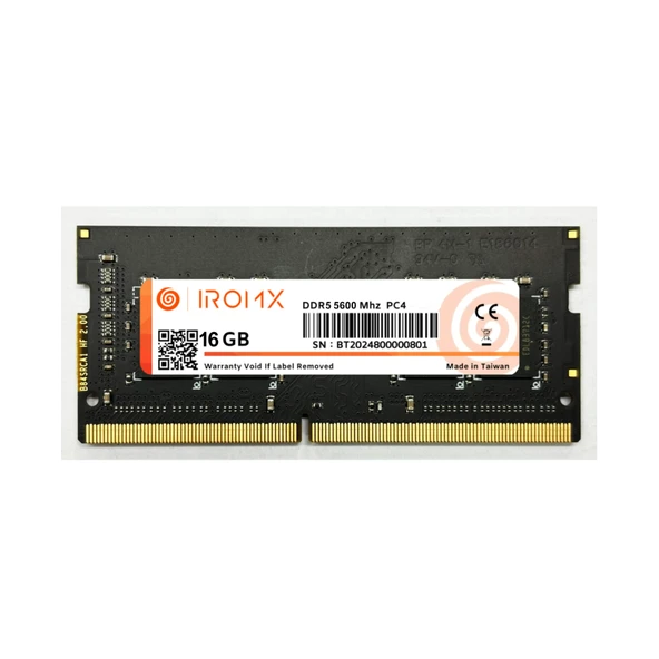 Iromx 1X, 16Gb, 5600Mhz, Ddr5, Sodimm Notebook Ram, 1,1V, Cl46 ürün görseli 1