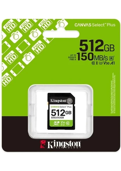 512Gb Canvas Select Gen3 Sdxc Uhs-I U1 V10 150Mb/S Class10 Hafiza Karti Sds3/512Gb ürün görseli 1