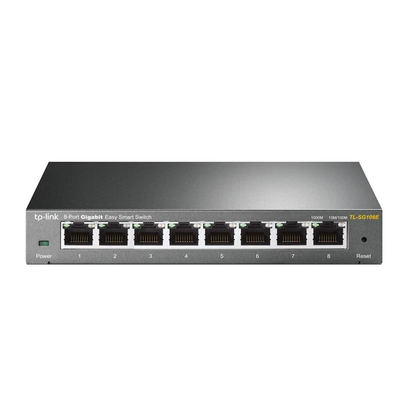 Tp-Link Tl-Sg108E, 8 Port, Gigabit, Easy Smart, Yönetilebilir, Metal Kasa, Masaüstü Switch ürün görseli 1