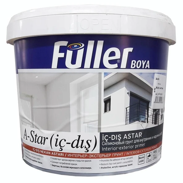 Füller A-Star İç Dış Cephe Astar 10 Kg Beyaz ürün görseli 1