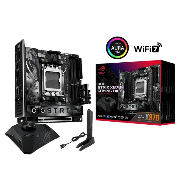 Rog Strix X870-I Wifi, 2Xddr5, 2Xm.2, Hdmi, Dp, Type-C, Wi-Fi 7, Bluetooth V5.4, Mini Itx, Am5 Soket Anakart ürün görseli 1