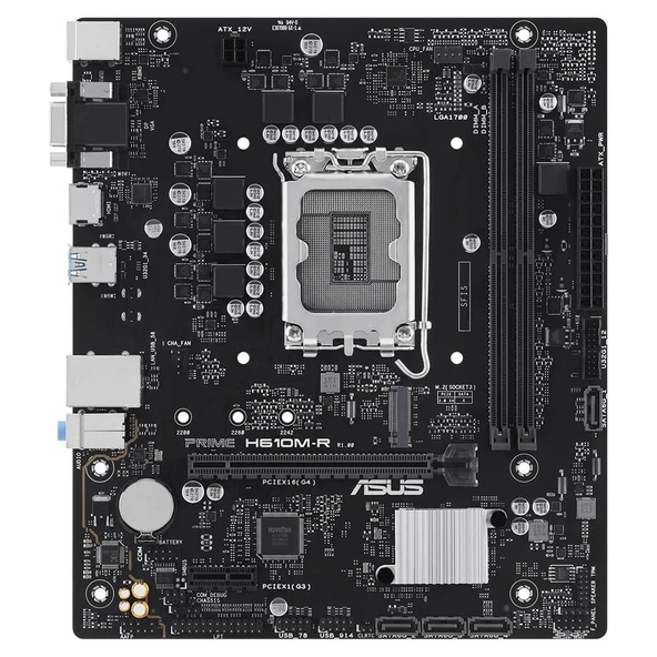 Prime H610M-R-Si, 2Xddr5, M.2, D-Sub, Dp, Hdmi, 12-13.14.Nesil, Lga1700 Soket, Anakart ürün görseli 1