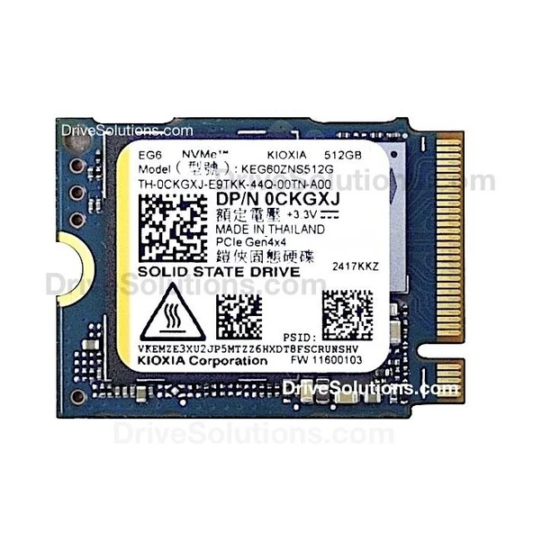 Kioxia Keg60Zns512G 2230 512 Gb 4800 Mb/S 4000 Mb/S (Kutusuz) ürün görseli 1