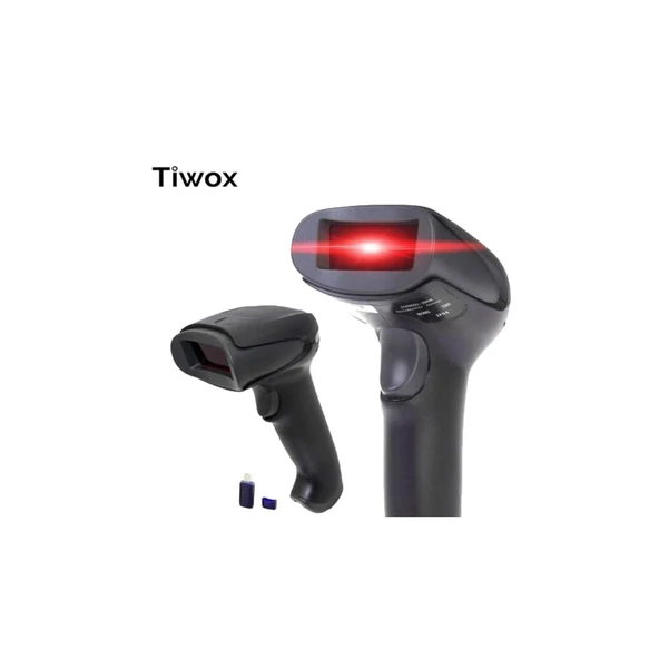 Tiwox Vsk-118+, El Tipi, Laser, 2D Karekod, Kablosuz, Barkod Okuyucu (Mini Usb Dongle Ile Birlikte) ürün görseli 1
