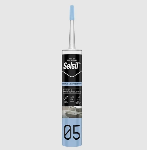 Selsil 05 Mutfak Duşakabin Silikonu Beyaz 280 Ml ürün görseli 1