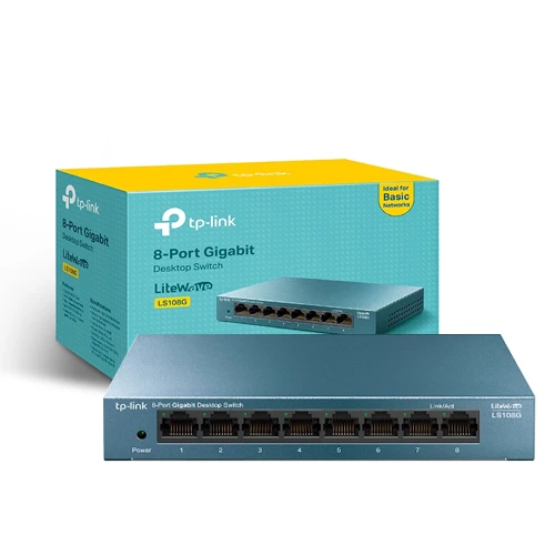 Tp-Link Litewave 8 Port Ls108G 10/100/1000 Gigabit Çelik Kasa Switch ürün görseli 1