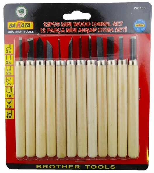 Sakata Wd 1008 Ahşap Oyma Seti 12 Parça ürün görseli 1