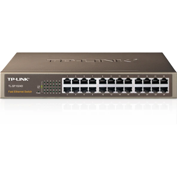 Tp-Link Tl-Sf1024D, 24Port, Megabit, Metal Kasa, Yönetilemez, Rackmount Switch ürün görseli 1