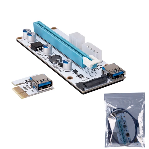 S-Link Sl-Ex10 1X To 16X Sata 6 Pin Bitcoin Riser Ekran Kartı Yük. ürün görseli 1