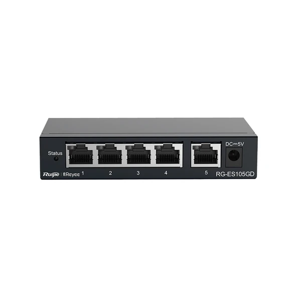 Ruijie Reyee Rg-Es105Gd 5 Port Gigabit Switch Metal Kasa ürün görseli 1