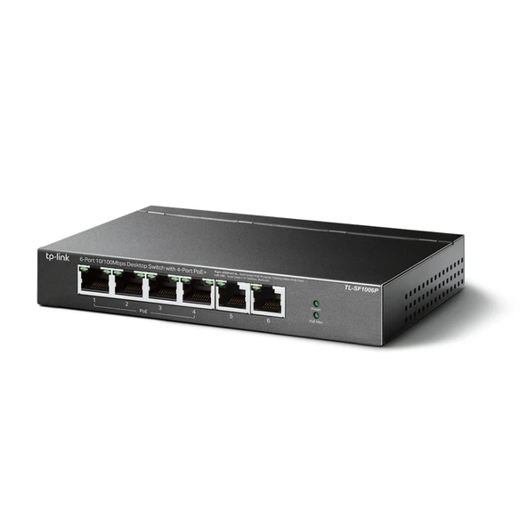Tp-Link Tl-Sf1006P, 6 Port, Megabit, 4 Port Poe 67W, Yönetilemez, Metal Kasalı Switch ürün görseli 1