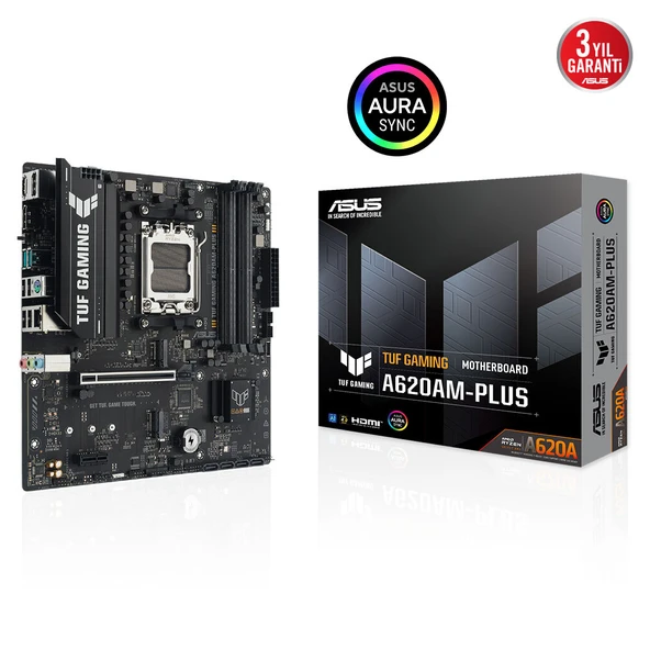 Tuf A620Am-Plus, 4Xddr5, 2X M.2, Hdmi, 2Xdp, Amd Ryzen 7000 Serisi, Am5 Soket Anakart ürün görseli 1