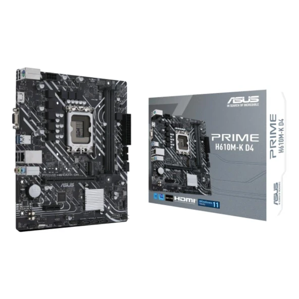 Prime H610M-K D4 Argb, 2Xddr4, M.2, Hdmi, 12-13.14.Nesil, Lga1700 Soket, Anakart ürün görseli 1