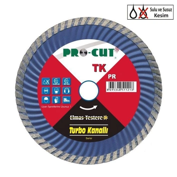 Procut Tk 180 Mm Turbo Kanallı Elmas Testere ürün görseli 1