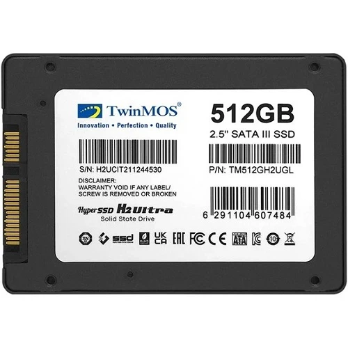 Twinmos 2.5 512Gb Sata3 580Mb-550Mb/S Ssd Disk Tm512Gh2Ugl ürün görseli 1