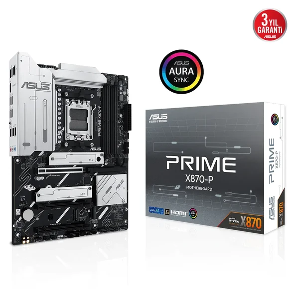 Prime X870-P, 4Xddr5, 4Xm.2, Hdmi, Dp, Type-C, Am5 Soket Anakart ürün görseli 1