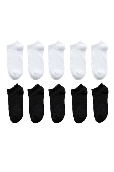 NACAR STORE Unisex 2 Renk Patik Çorap 10'lu ürün görseli 1