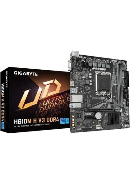 Gigabyte H610M-S2H V3 Ddr4 Vga Hdmi Dp M.2 16X (Pcie 4.0) 1700P Usb 3.2 Gen1 (12-13-14. Nesil) ürün görseli 1
