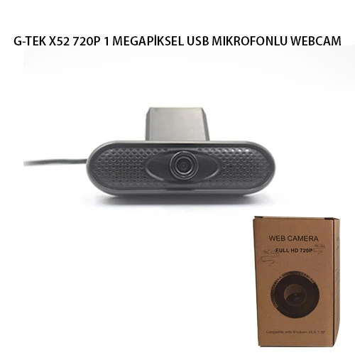 G-Tek X52 720P Usb Mikrofonlu Webcam ürün görseli 1
