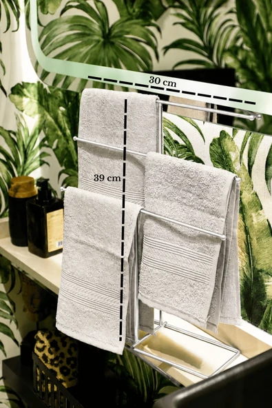 Parlak Silver 6 Kollu T Havluluk Tezgah Üstü Havlu Askılığı Banyo Mutfak Organizer Paslanmaz Metal ürün görseli 1