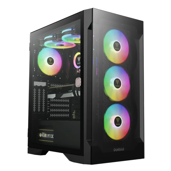 Gamdias Talos E2 Elite, 850W, 80+ Bronze, Tempered Glass, Argb, Atx Kasa ürün görseli 1