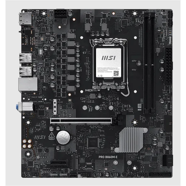 B860M-E Ddr5 9066Mhz 1Xhdmi 1Xdp 2Xm.2 Usb Matx 1851P(Intel Processors Series 2) ürün görseli 1
