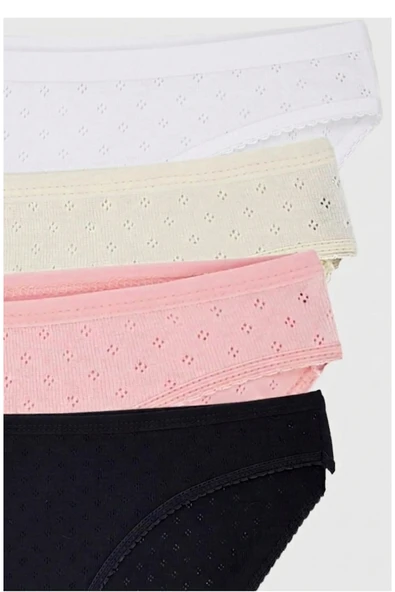 NACAR STORE Kadın 4'lü Rahat Kullanım Bikini Külot - Resim 3