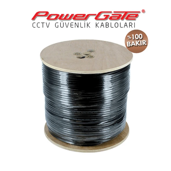 Powergate Out 500Mt, 2+1 (2X0,50+0,33) %100Bakır, Ortam Cctv Güvenlik Kablosu ürün görseli 1