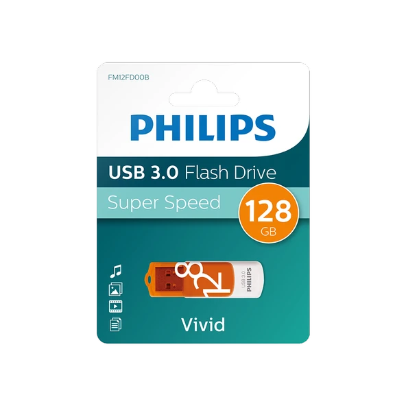 Fm12Fd00B, 128Gb, Usb 3.0, Vivid, Turuncu, Flash Disk ürün görseli 1