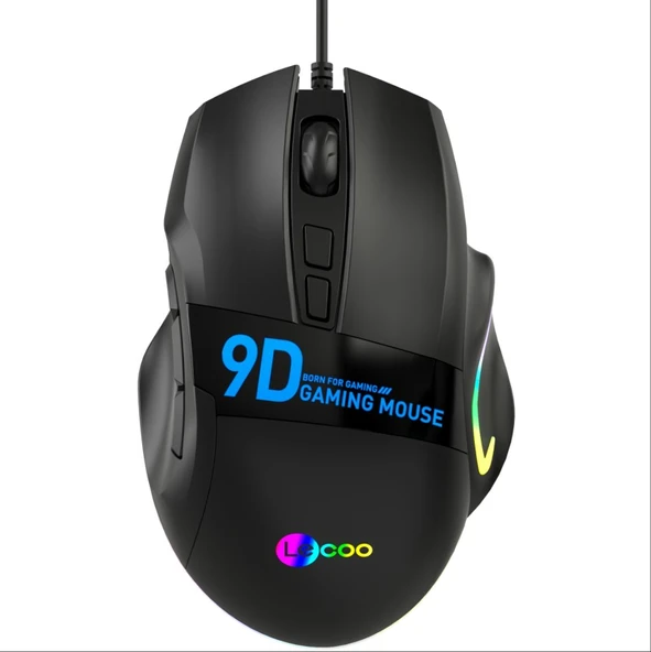 Lecoo Ms130 Usb+Kablolu 7200Dpi+9 Tuşlu Rgb Aydınlatmalı Mouse ürün görseli 1