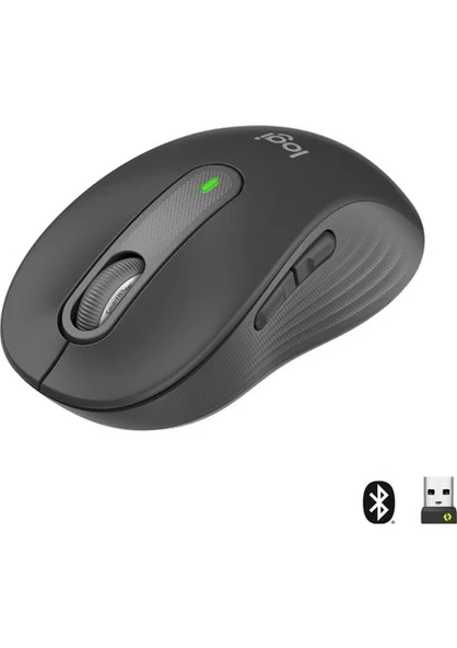 M650 910-006253 Signature Kablosuz Usb Nano Alıcılı Sağ El Tam Boyutlu Siyah Mouse ürün görseli 1